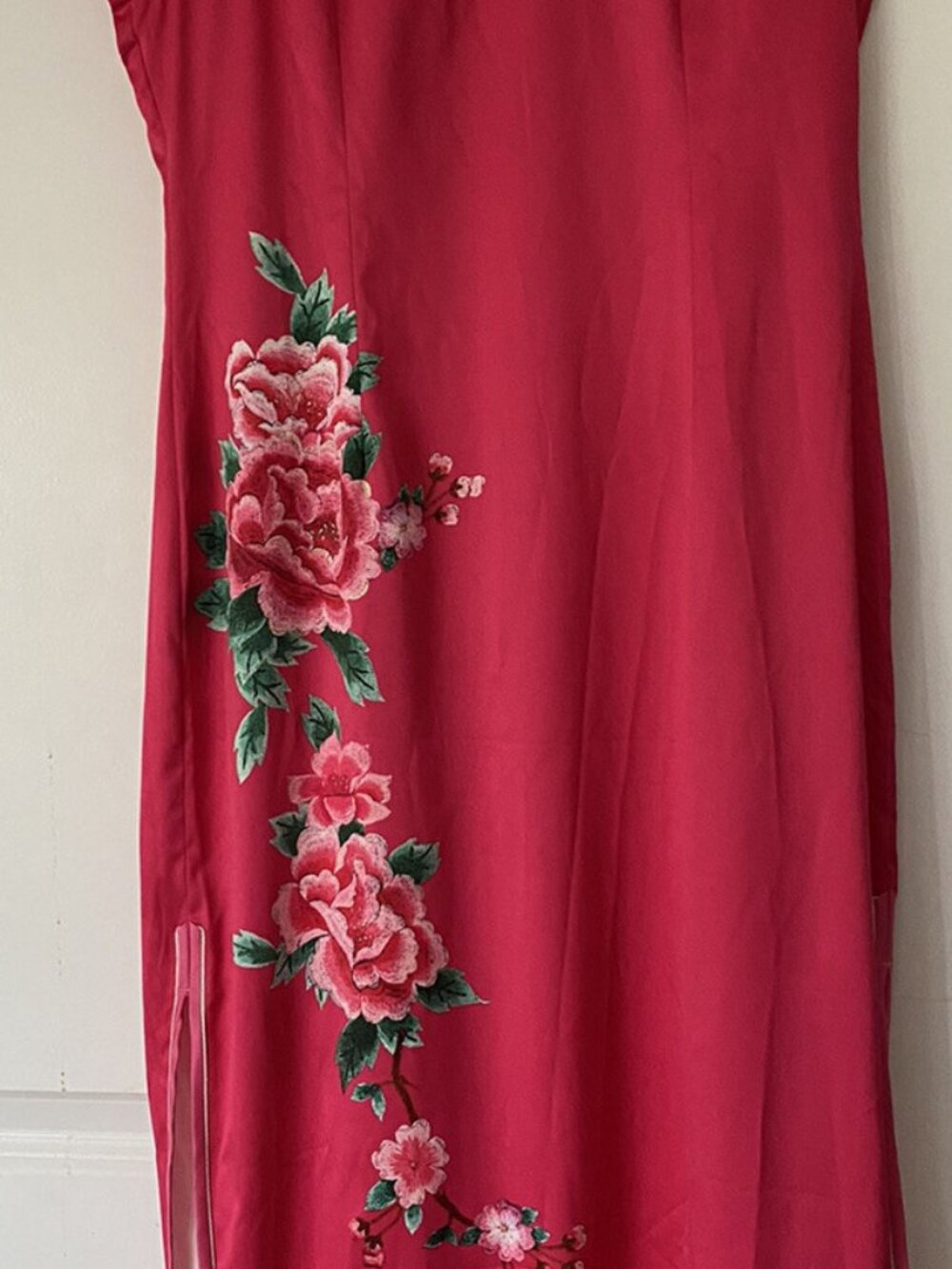 Pink Silk Qipao Cheongsam Dress Size S Wedding Party